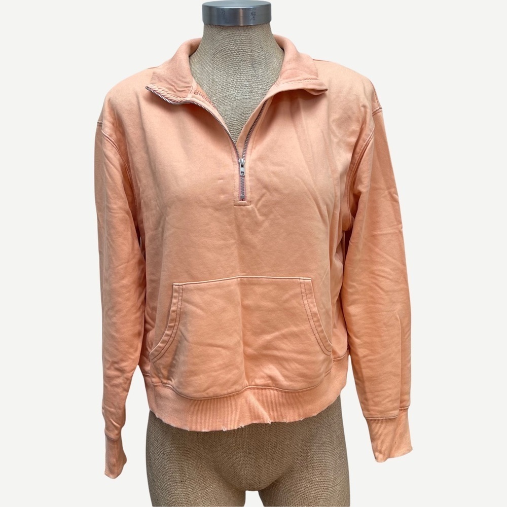 Honey PUNCH Orange Half Zip Pullover Sweater